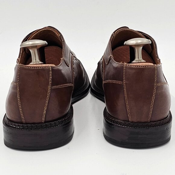 Vintage Mezlan Spain Men's size 10M Brown Leather Dress Shoes Cap-toe Oxfords 43 - Picture 4 of 10